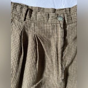 Vintage Linen Check Trousers
